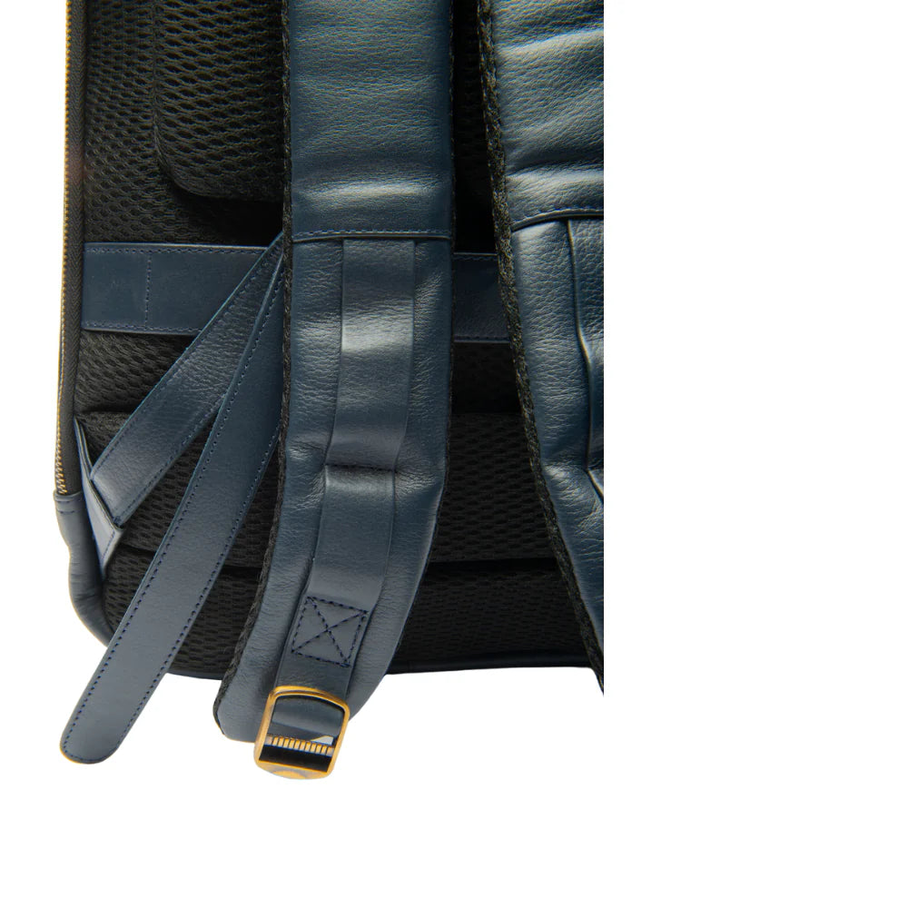 Urban Navy Leather Backpack – Sleek & Stylish Everyday Carry