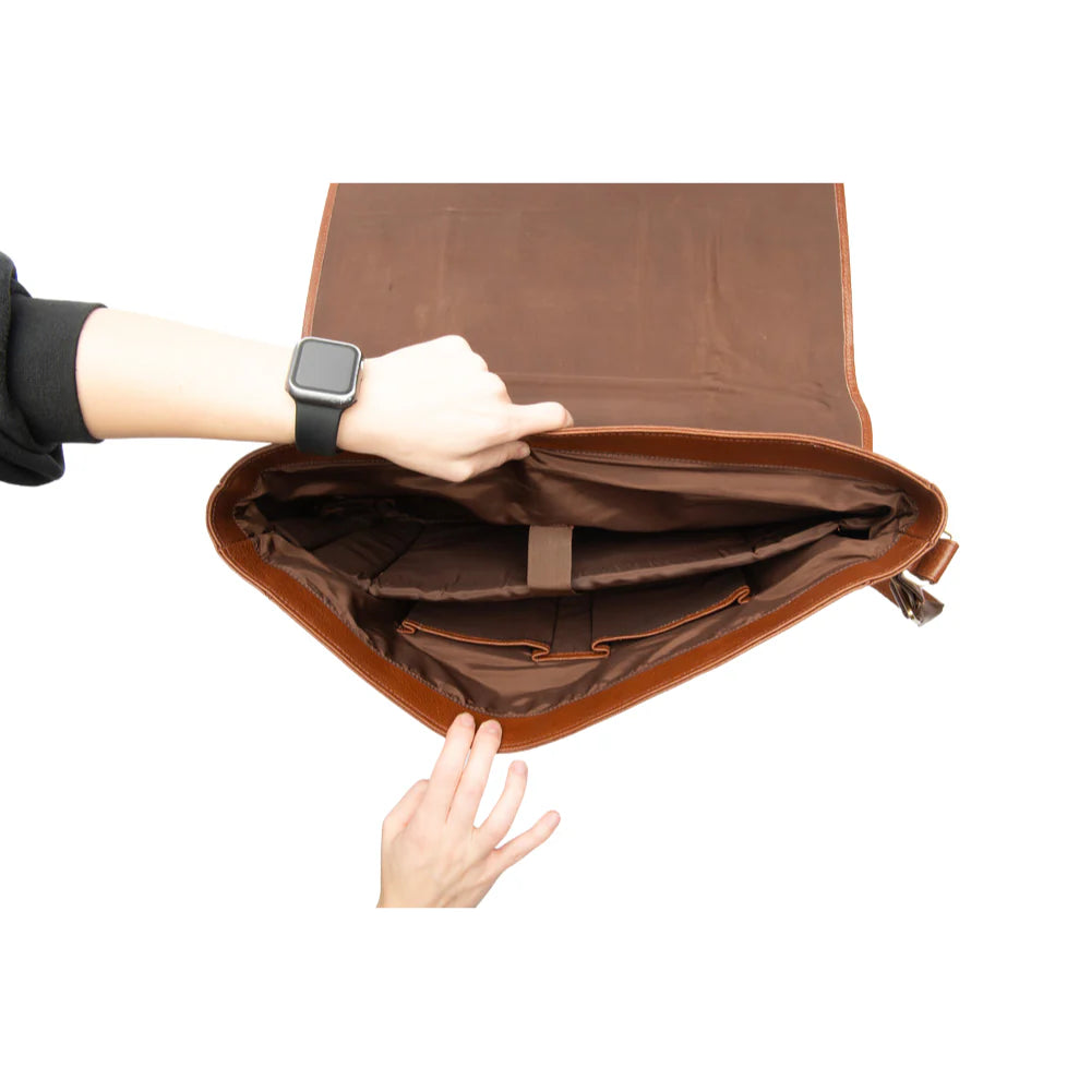 Men’s Leather Laptop Messenger Bag – Stylish & Professional Work Bag