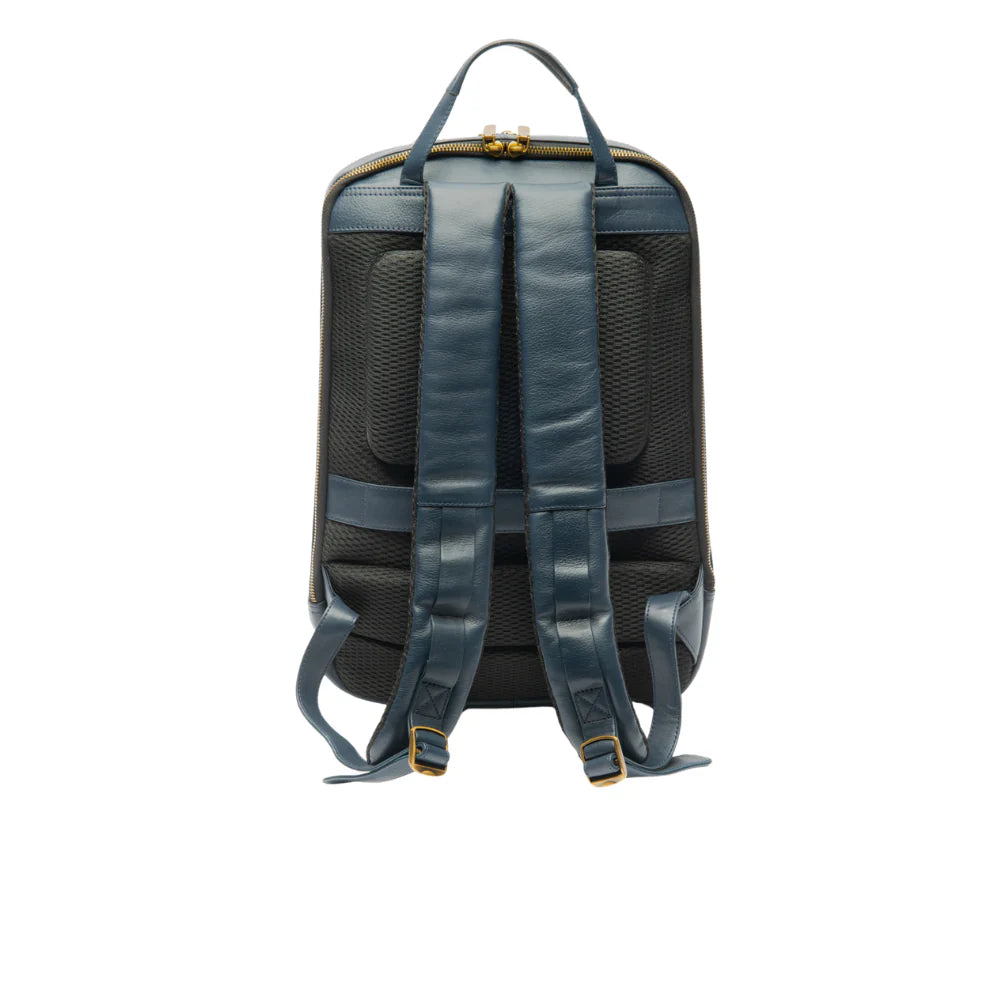 Urban Navy Leather Backpack – Sleek & Stylish Everyday Carry