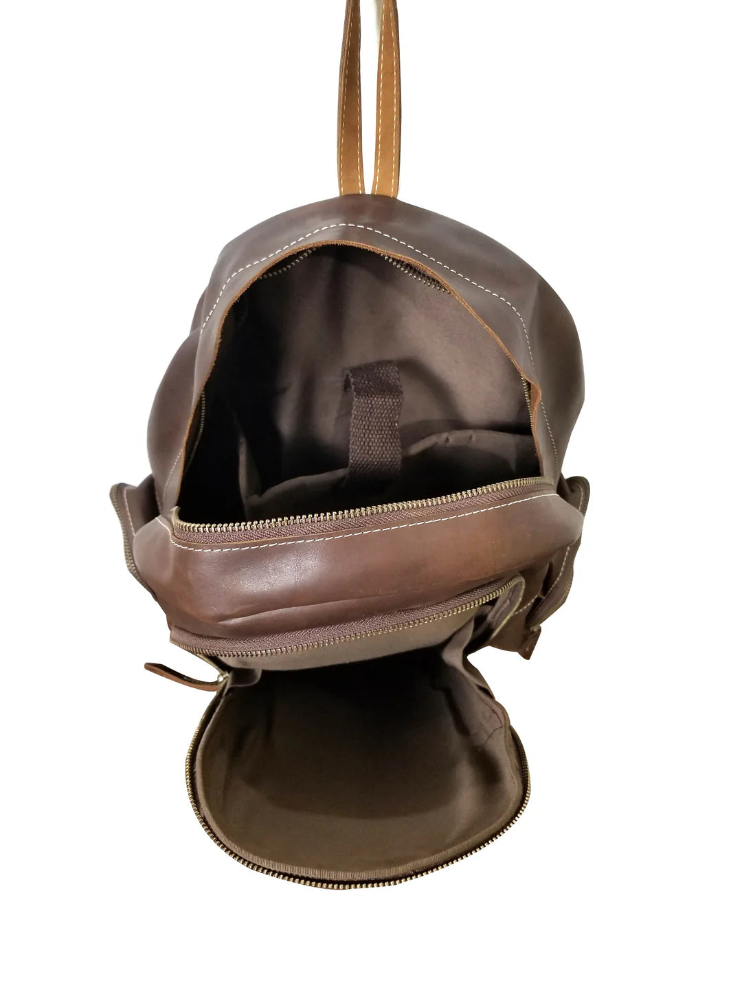 Men’s Dark Brown Slim Laptop Backpack – Minimalist Business Carry