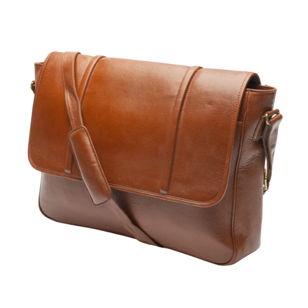 Men’s Leather Laptop Messenger Bag – Stylish & Professional Work Bag