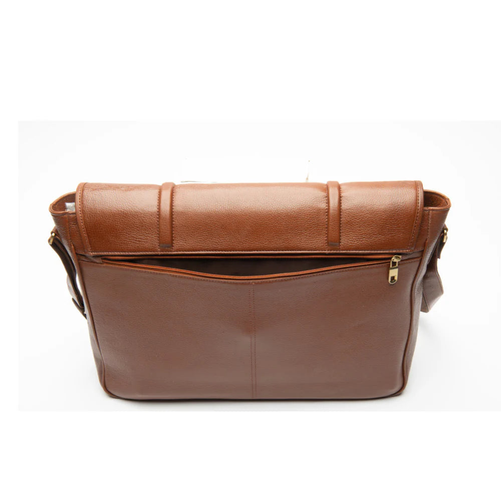 Men’s Leather Laptop Messenger Bag – Stylish & Professional Work Bag