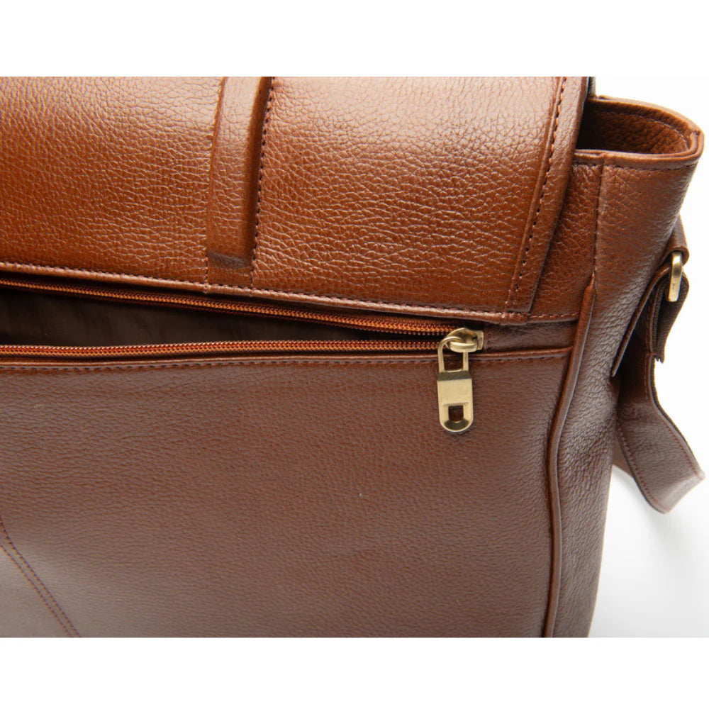Men’s Leather Laptop Messenger Bag – Stylish & Professional Work Bag