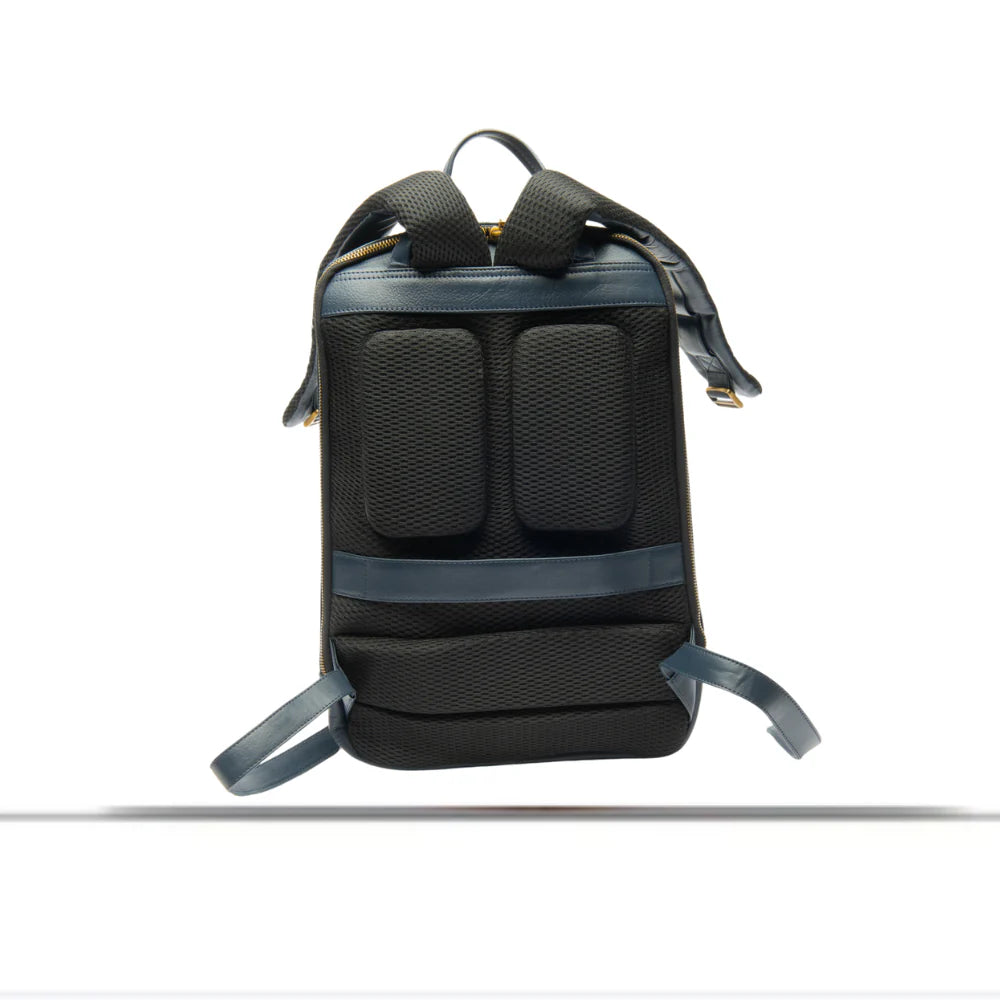 Urban Navy Leather Backpack – Sleek & Stylish Everyday Carry