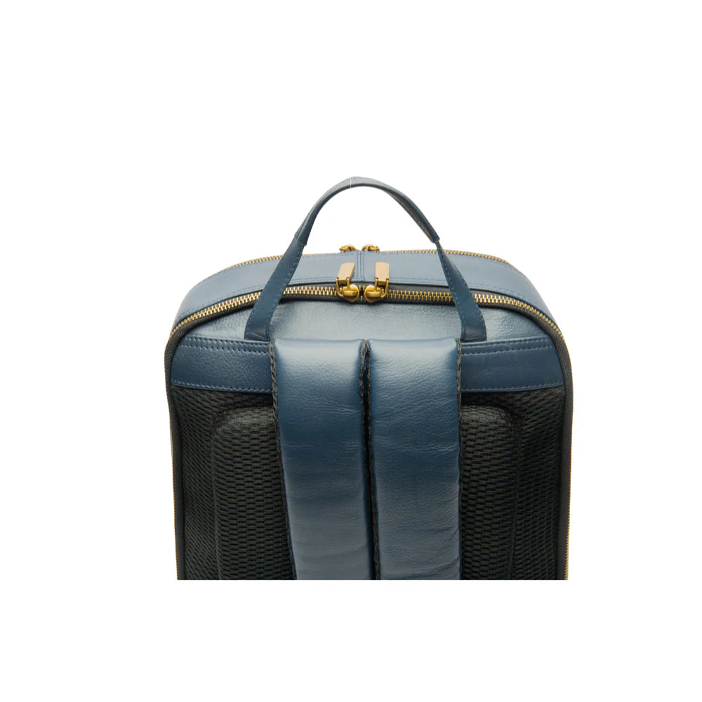 Urban Navy Leather Backpack – Sleek & Stylish Everyday Carry
