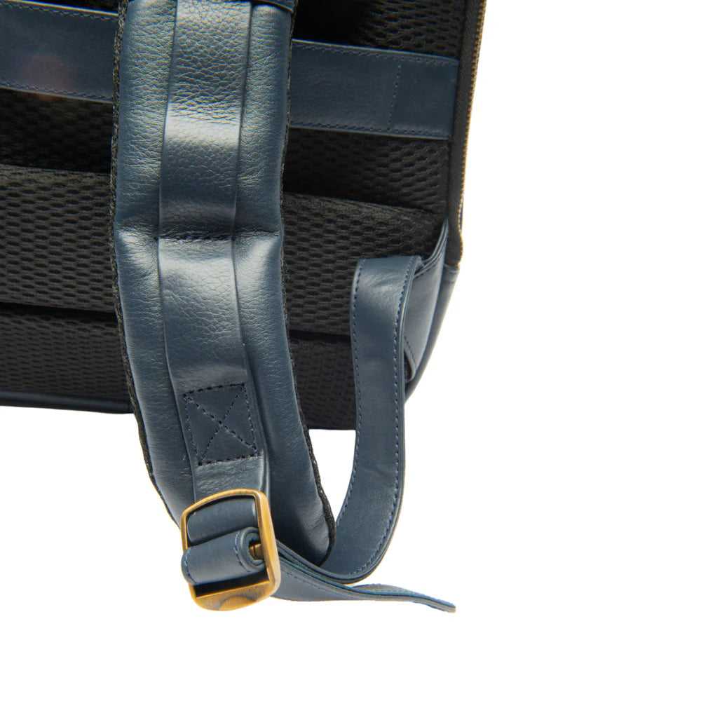 Urban Navy Leather Backpack – Sleek & Stylish Everyday Carry