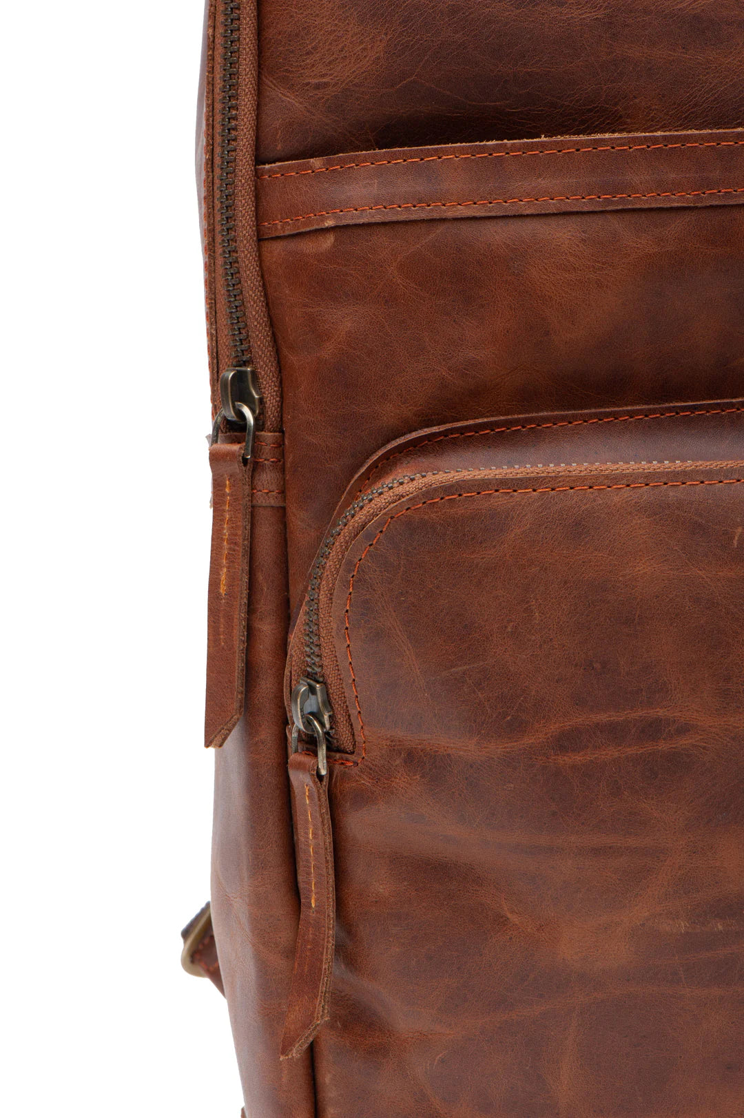 Vintage Brown Leather Laptop Backpack – Classic Style for Work & Travel