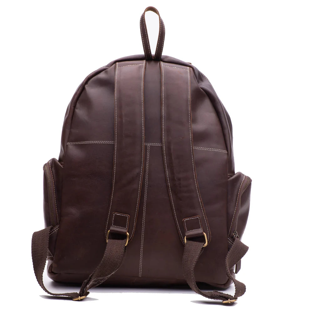 Men’s Dark Brown Slim Laptop Backpack – Minimalist Business Carry