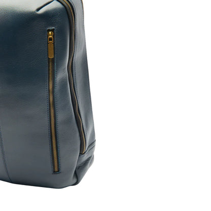 Urban Navy Leather Backpack – Sleek & Stylish Everyday Carry
