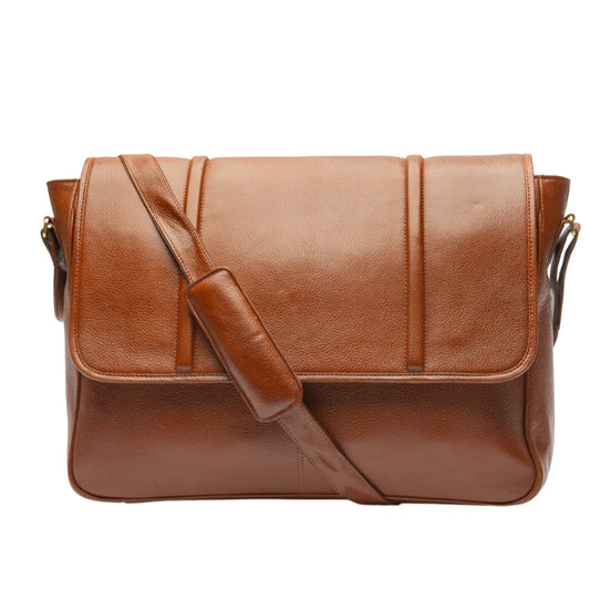 Men’s Leather Laptop Messenger Bag – Stylish & Professional Work Bag
