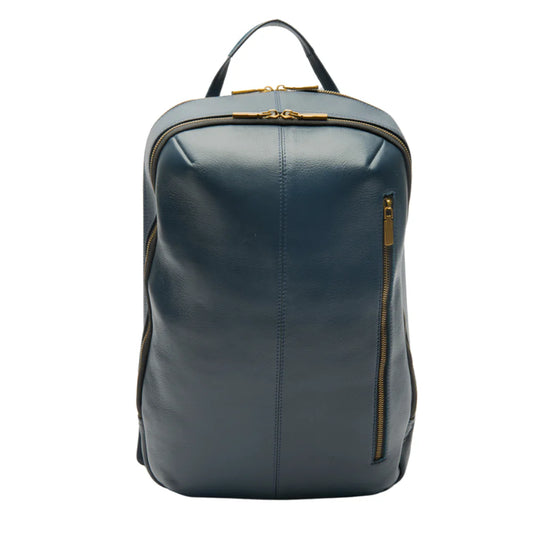 Urban Navy Leather Backpack – Sleek & Stylish Everyday Carry