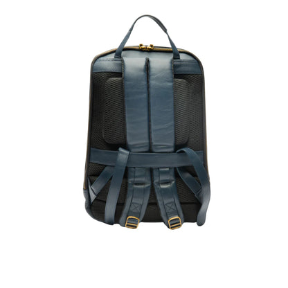 Urban Navy Leather Backpack – Sleek & Stylish Everyday Carry