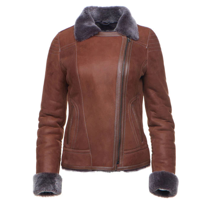 B-3 Bomber Sheepskin Shearling Jacket – Classic Aviator Style