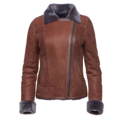 B-3 Bomber Sheepskin Shearling Jacket – Classic Aviator Style