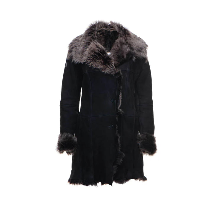 Authentic Sheepskin Shearling Coat – Warm & Stylish for Cold Weather
