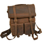 Parsons Roll Top Backpack – Vintage Oiled Cowhide Leather for Rugged Style