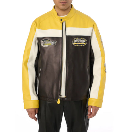 Lone Wolf Racer Jacket – Vintage-Inspired Motorcycle Style with Bold Lone Wolf Graphics
