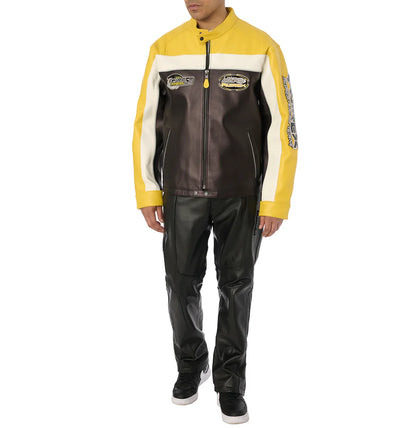 Lone Wolf Racer Jacket – Vintage-Inspired Motorcycle Style with Bold Lone Wolf Graphics