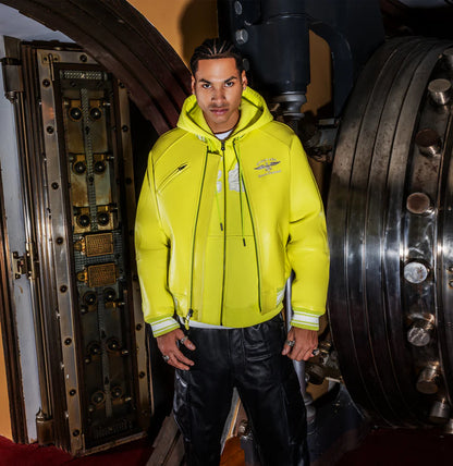 Avirex Stadium Jacket – Premium Leather Varsity Style with Bold Stadium Graphics & Embroidery