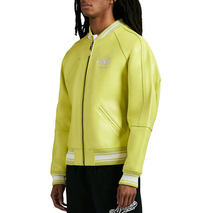 Avirex Stadium Jacket – Premium Leather Varsity Style with Bold Stadium Graphics & Embroidery