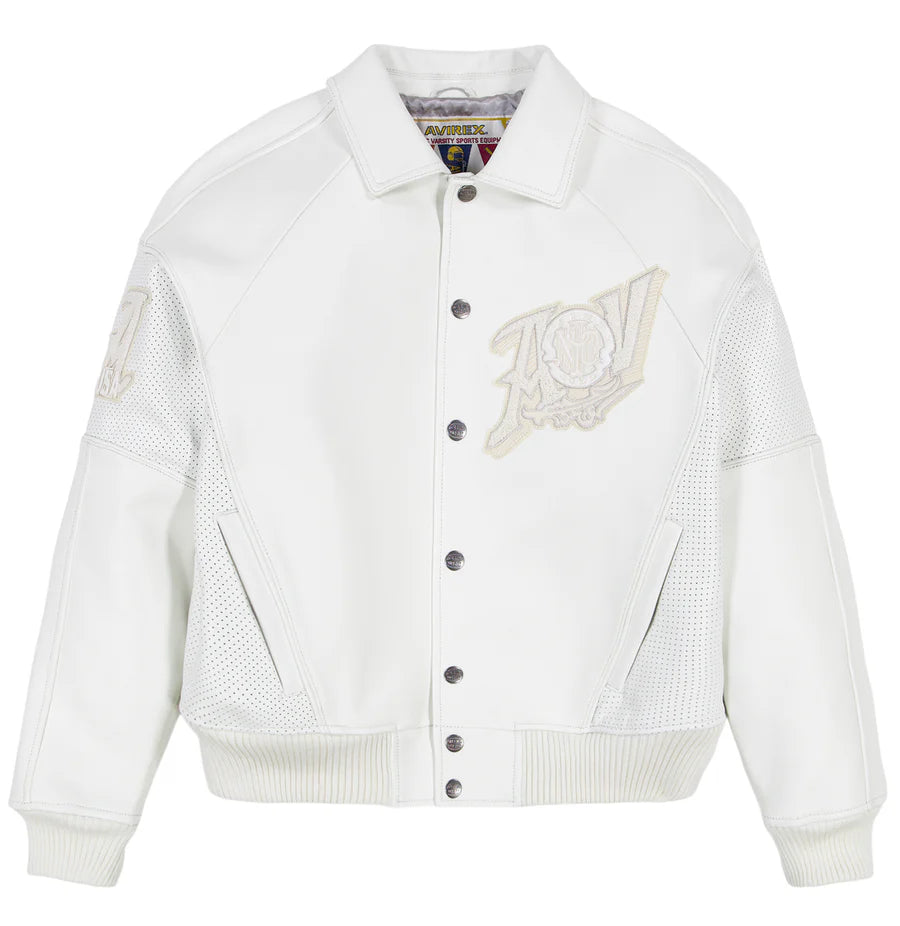 Avirex Gold Club Jacket – Iconic Varsity Style with Premium Embroidery & Classic Fit