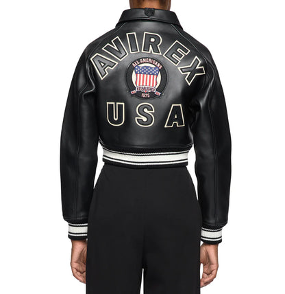 Women's Cropped Icon Jacket – Bold Streetwear Style with Embroidered Details & Modern Fit