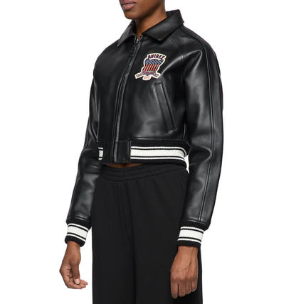 Women's Cropped Icon Jacket – Bold Streetwear Style with Embroidered Details & Modern Fit