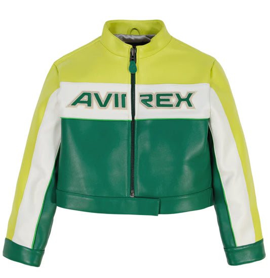 Cropped Colorblock Moto Jacket – Edgy Biker Style with Bold Contrast Panels & Modern Fit