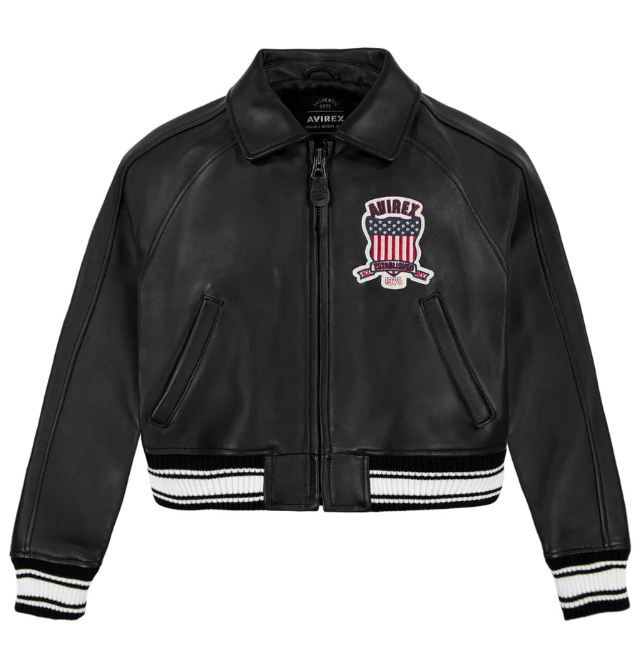 Women's Cropped Icon Jacket – Bold Streetwear Style with Embroidered Details & Modern Fit