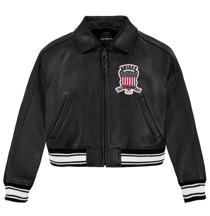 Women's Cropped Icon Jacket – Bold Streetwear Style with Embroidered Details & Modern Fit