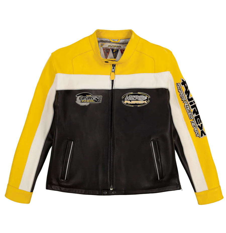 Lone Wolf Racer Jacket – Vintage-Inspired Motorcycle Style with Bold Lone Wolf Graphics