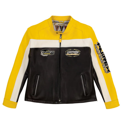 Lone Wolf Racer Jacket – Vintage-Inspired Motorcycle Style with Bold Lone Wolf Graphics