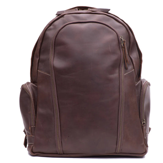 Men’s Dark Brown Slim Laptop Backpack – Minimalist Business Carry