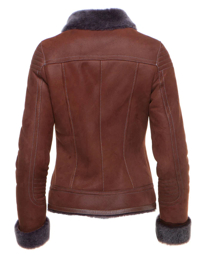 B-3 Bomber Sheepskin Shearling Jacket – Classic Aviator Style