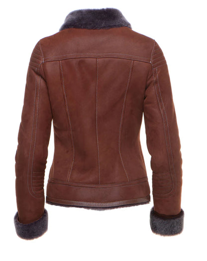 B-3 Bomber Sheepskin Shearling Jacket – Classic Aviator Style
