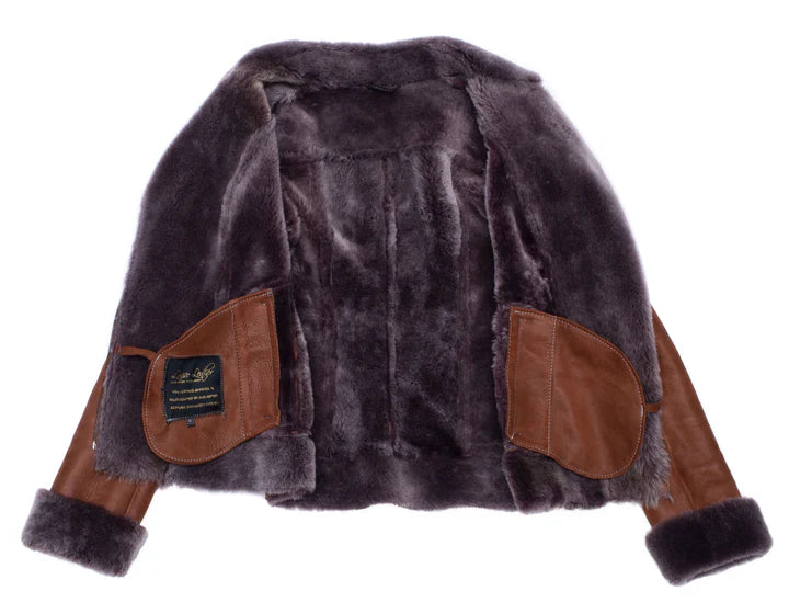 B-3 Bomber Sheepskin Shearling Jacket – Classic Aviator Style