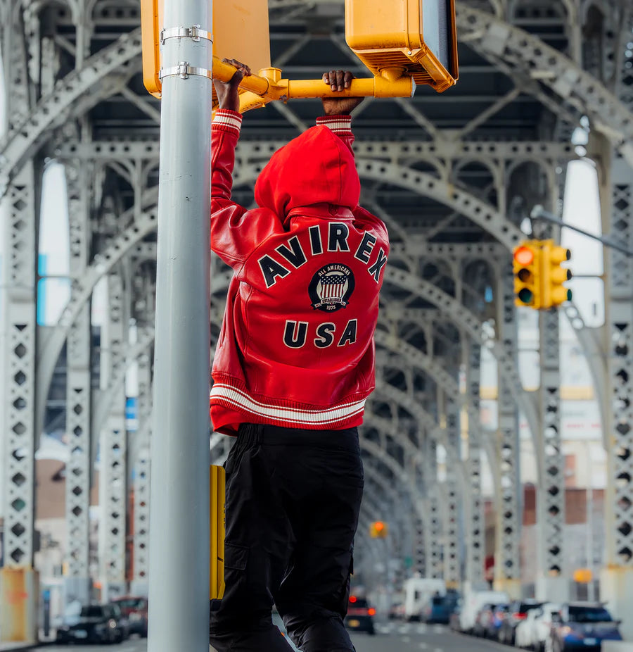 Avirex Icon Jacket – Classic American Style with Bold Embroidered Graphics & Premium Build