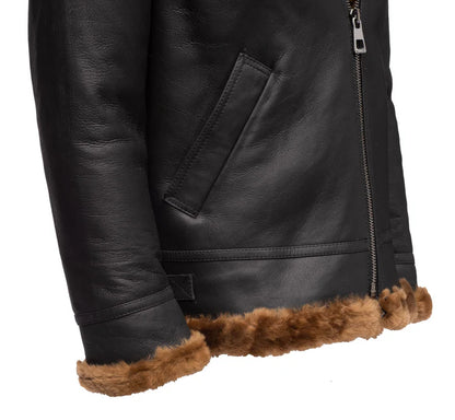 Classic Ginger Brown B3 Bomber Jacket – Aviator Shearling Leather Style
