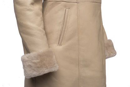 Women’s Shearling Jacket – Genuine Sheepskin & Fox Fur
