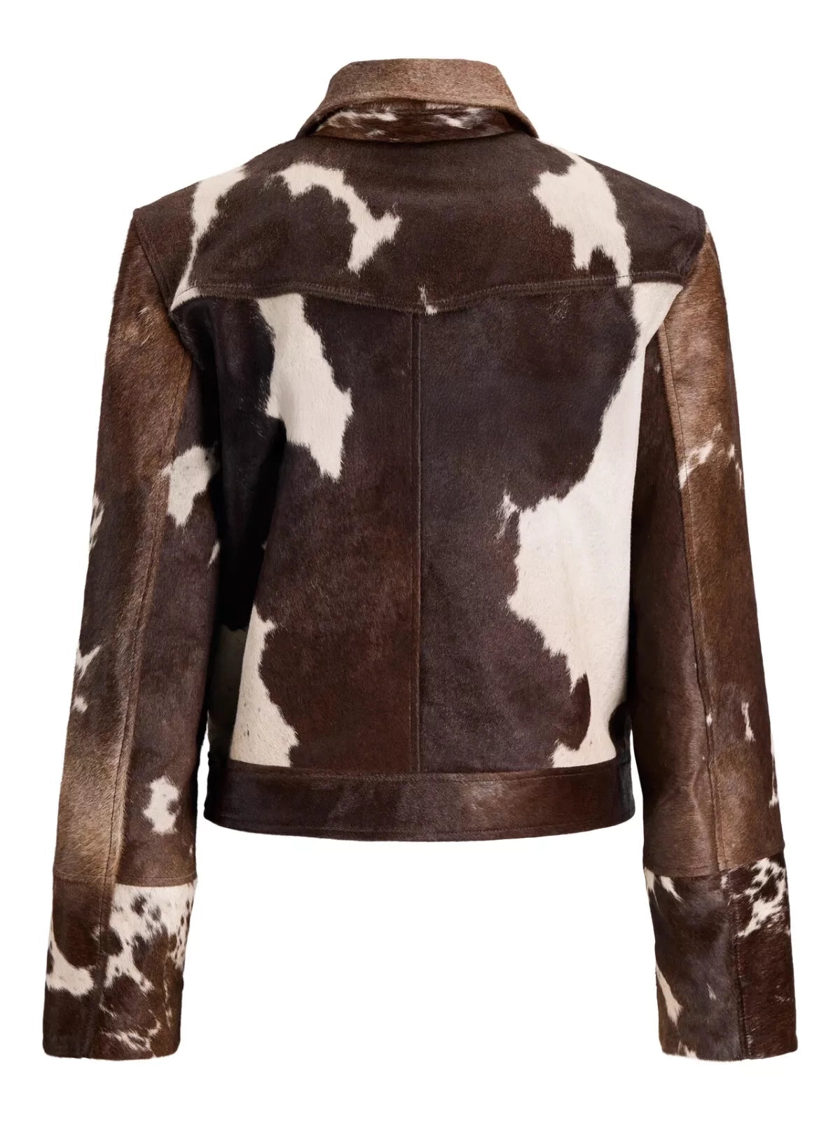 Soft Cowhide Leather Jacket for Women | Natural Hair-On Cow Skin Fashion Coat