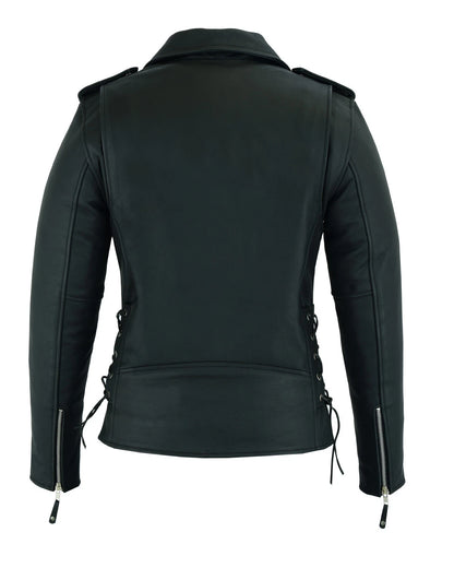 Women's Premium Cowhide Leather Motorcycle Jacket – Top-Grain Thick Leather with Zip-Out Liner