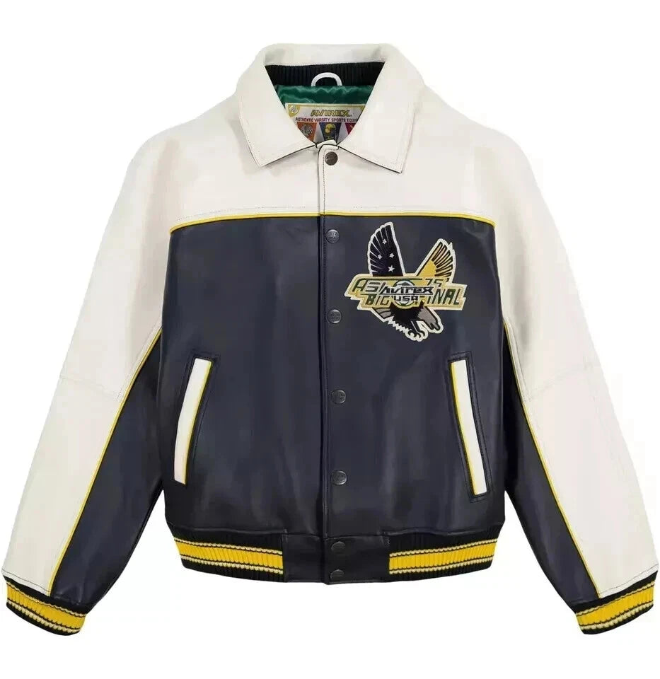NEW Men’s Avirex USA ASL Soccer Leather Jacket – Limited Edition, Embroidered NWT