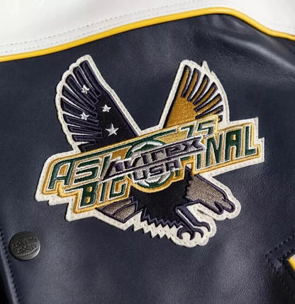 NEW Men’s Avirex USA ASL Soccer Leather Jacket – Limited Edition, Embroidered NWT