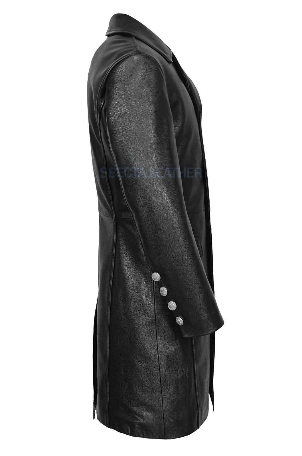 Men's Military Style Soft Cowhide Leather Coat, Stylish, Premium Quality