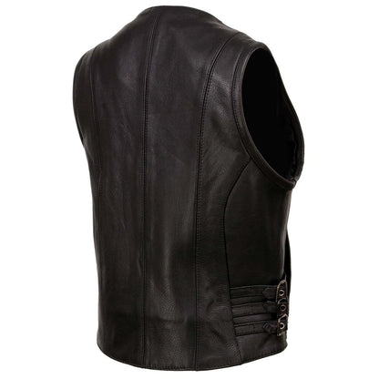 Women's Motorcycle Vest with Adjustable Side Buckles – Stylish Biker Gear