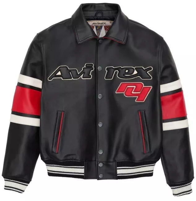 Men’s Avirex Genuine Cowhide Leather Bomber – American Flight Jacket