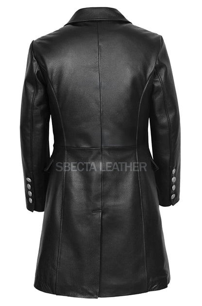 Men's Military Style Soft Cowhide Leather Coat, Stylish, Premium Quality