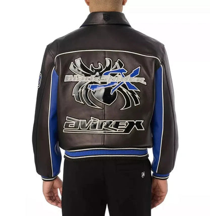 Men’s Avirex Genuine Cowhide Leather Bomber Jacket – American Flight Style