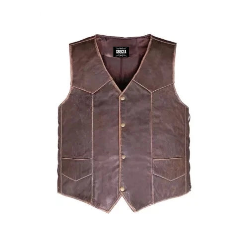 Men Famous Biker Style Cow Soft Leather Vest Live To Ride With Eagle Emboss Vest
