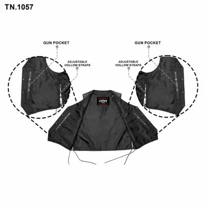 Men Biker Style Vest, Soft Cow Leather Live To Ride With Eagle Emboss Vest,